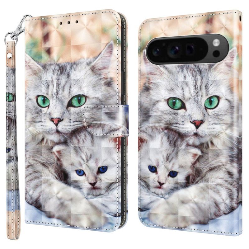 Bőrtok Google Pixel 9 Pro Xl Két Tangamacska