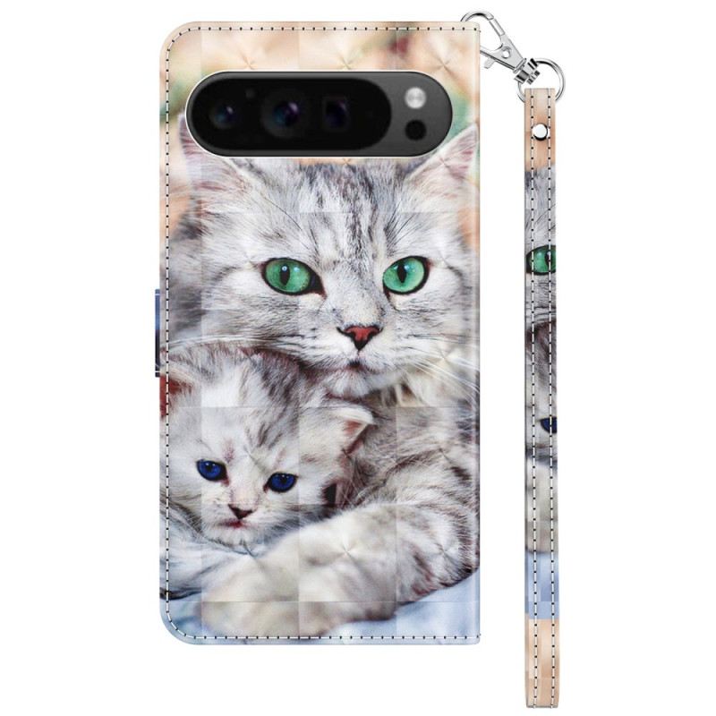 Bőrtok Google Pixel 9 Pro Xl Két Tangamacska