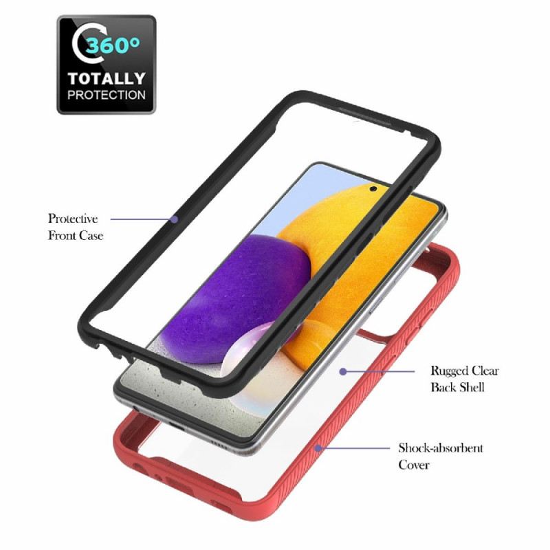Tok Samsung Galaxy A72 4G / A72 5G Színes Kontúrhibrid Gyűrűvel