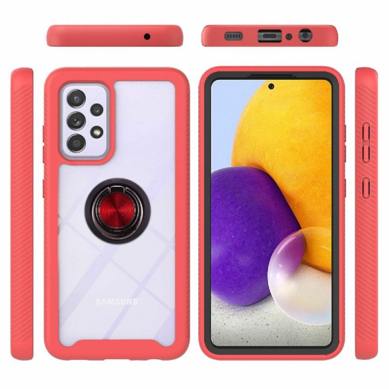 Tok Samsung Galaxy A72 4G / A72 5G Színes Kontúrhibrid Gyűrűvel
