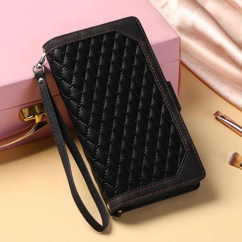 Bőrtok Xiaomi 14 Pro Steppelt Pénztárca Béléssel