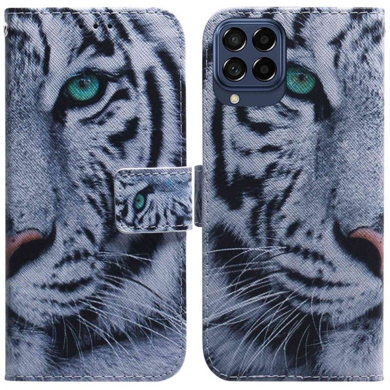 Fliptok / Bőrtok Samsung Galaxy M53 5G Fehér Tigris
