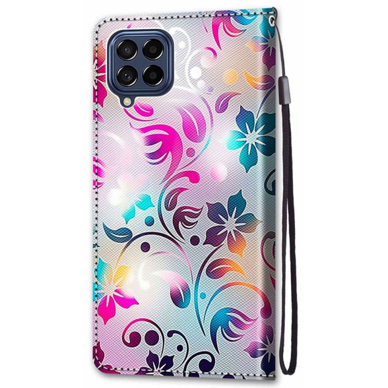 Fliptok / Bőrtok Samsung Galaxy M53 5G Grafika Zsinórral