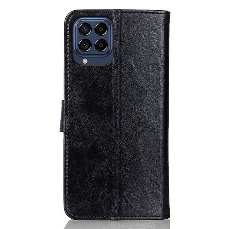 Fliptok / Bőrtok Samsung Galaxy M53 5G Háromszínű Ezüst Csat