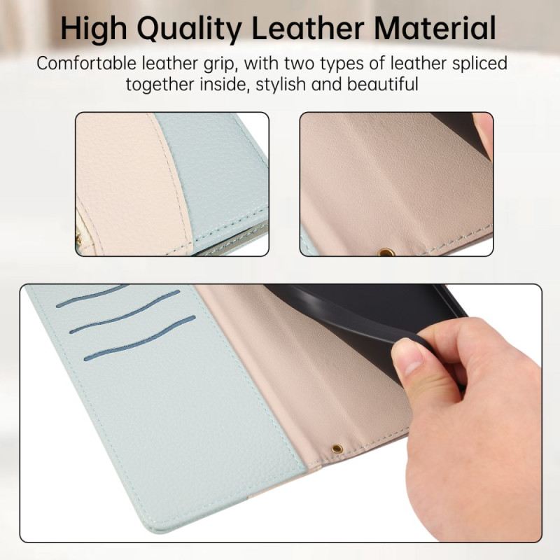 Bőrtok Xiaomi 17 Pro Max Cipzáras Kihajtható Pénztárca