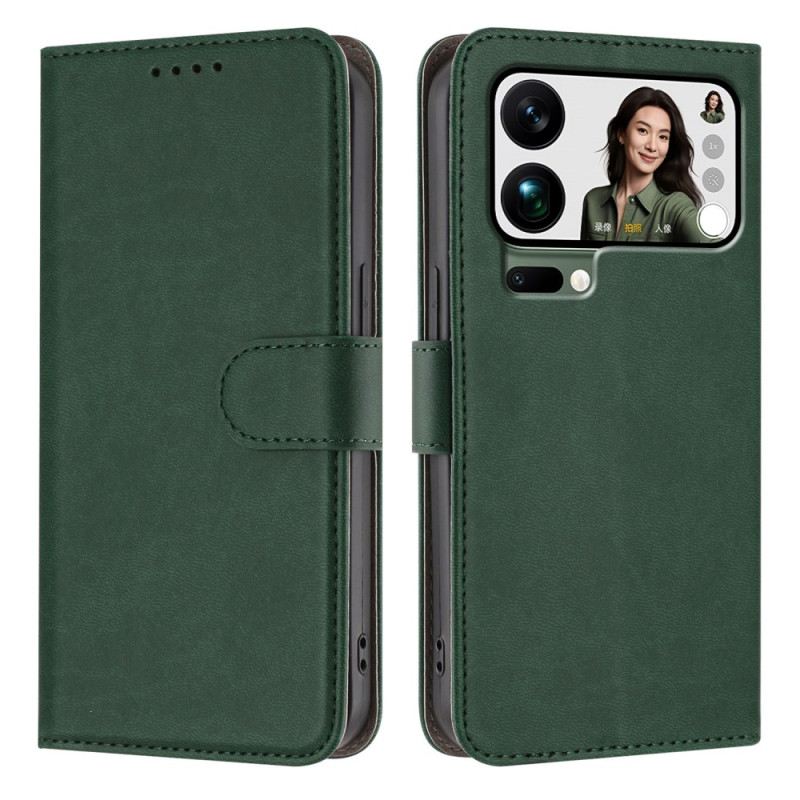 Bőrtok Xiaomi 17 Pro Max Egyszínű Műbőr