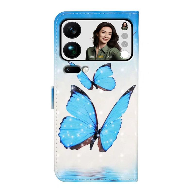 Bőrtok Xiaomi 17 Pro Max Három Pillangó