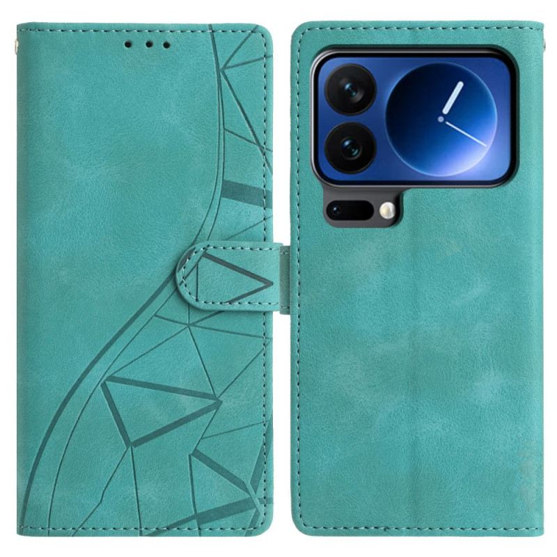 Bőrtok Xiaomi 17 Pro Max Háromszögminta