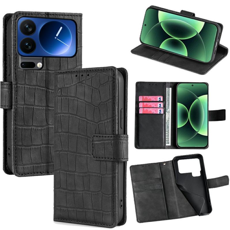 Bőrtok Xiaomi 17 Pro Max Krokodilmintás