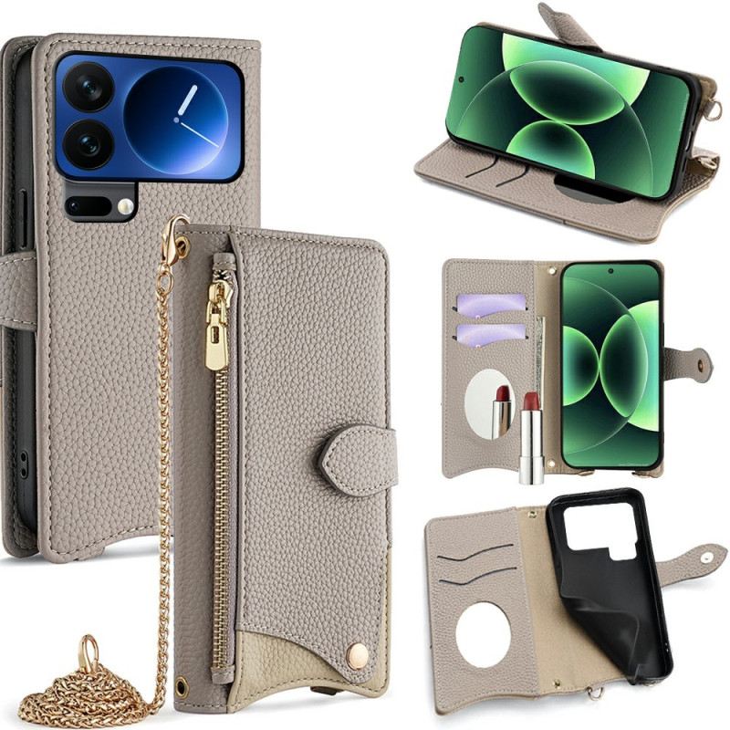 Bőrtok Xiaomi 17 Pro Max Láncos Vállpánt