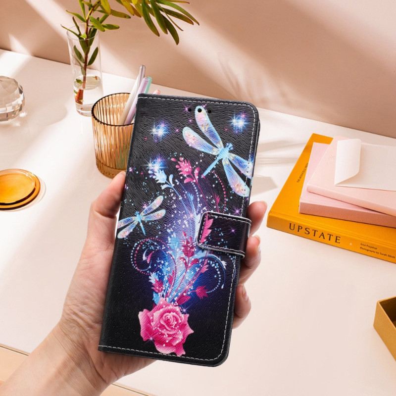 Bőrtok Xiaomi 17 Pro Max Szitakötő Minta