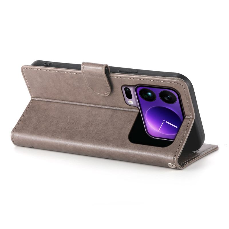 Bőrtok Xiaomi 17 Pro Max Virágmintás