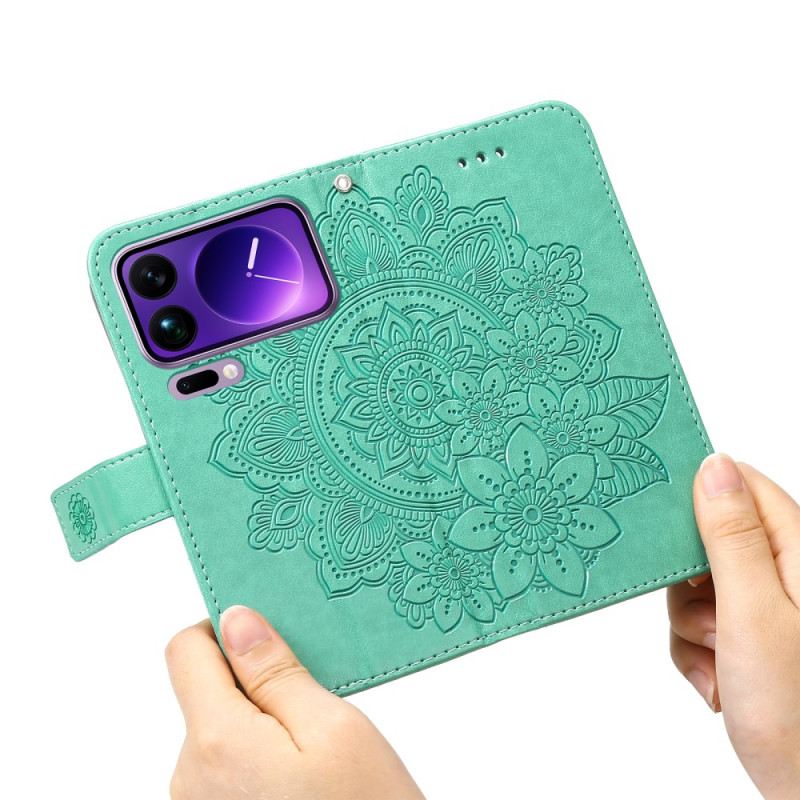 Kinyitható Bőrtok Xiaomi 17 Pro Max Mandala Minta