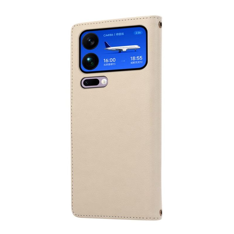 Kinyitható Bőrtok Xiaomi 17 Pro Max Több Kártyatartó És Csuklópánt