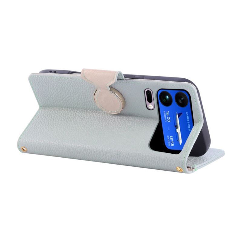 Kinyitható Bőrtok Xiaomi 17 Pro Max Vintage Cipzáras Pénztárca