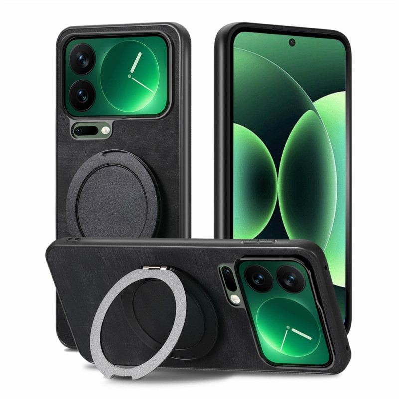 Mobiltelefon Tokok Xiaomi 17 Pro Max Forgatható Állvány És Retró Bőrhatású