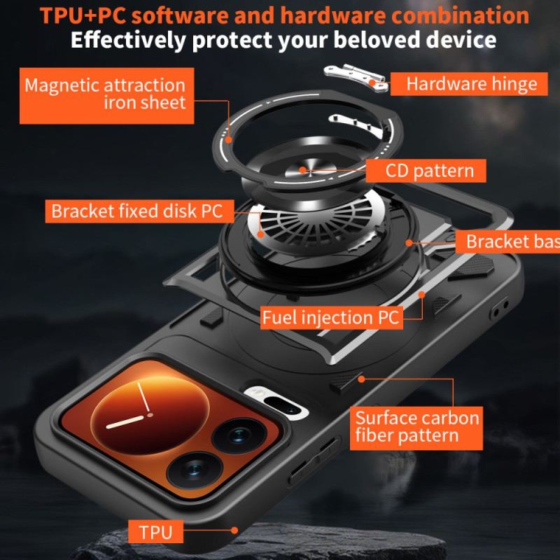 Mobiltelefon Tokok Xiaomi 17 Pro Max Mágneses Forgó Állvánnyal