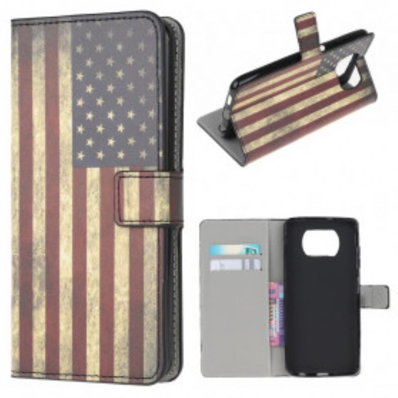 Fliptok / Bőrtok Poco X3 / X3 Pro / X3 NFC Amerikai Zászló
