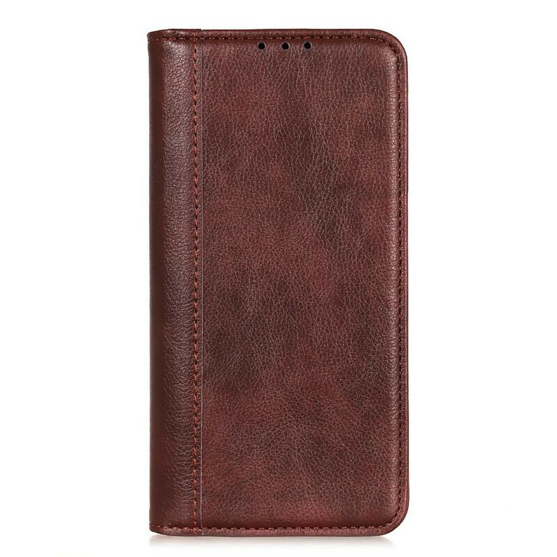 Fliptok Poco X3 / X3 Pro / X3 NFC Bőrtok Elegance Hasított Litcsi Bőr