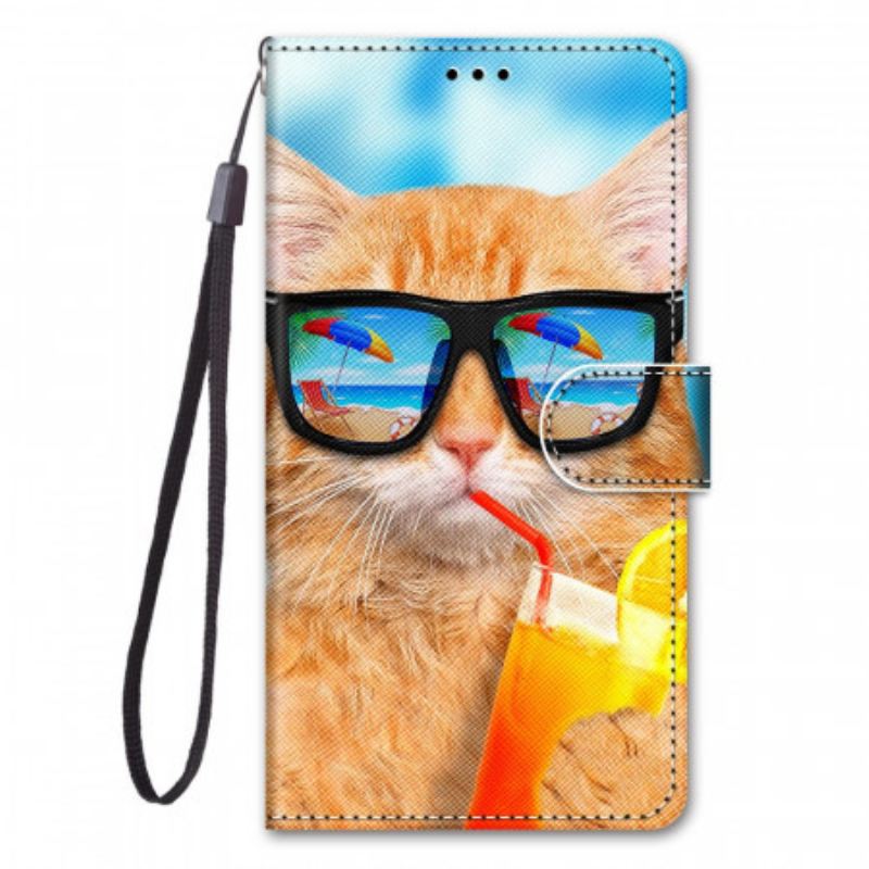 Fliptok Xiaomi Redmi Note 11 Pro Plus 5G szíjjal Strappy Star Cat