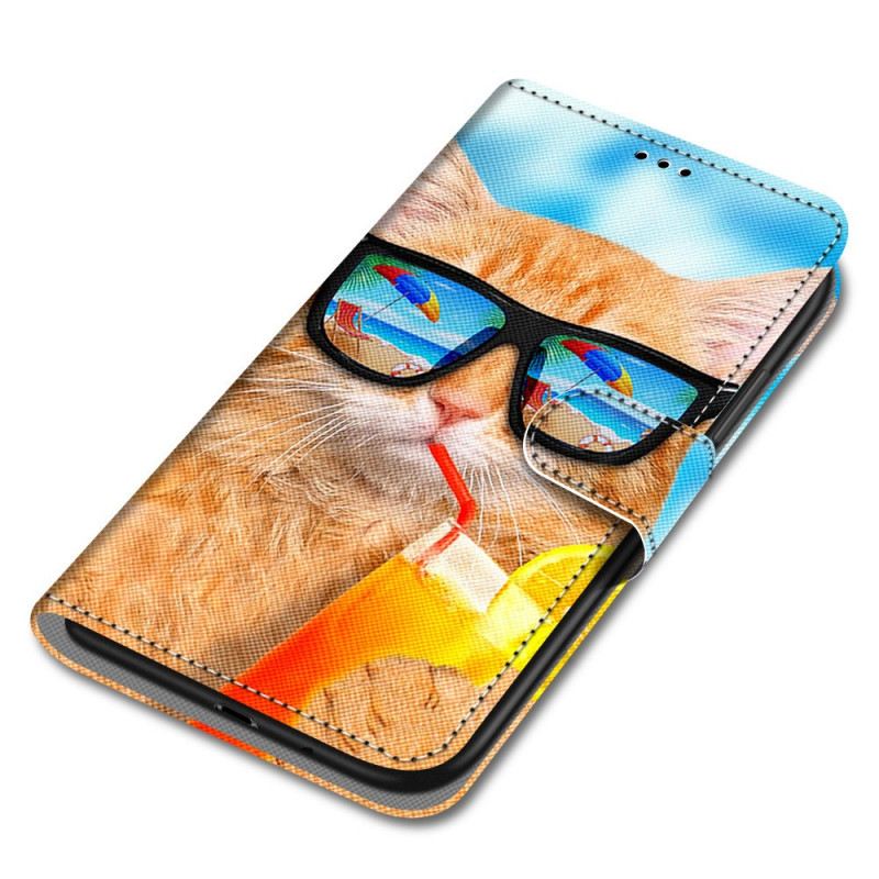 Fliptok Xiaomi Redmi Note 11 Pro Plus 5G szíjjal Strappy Star Cat