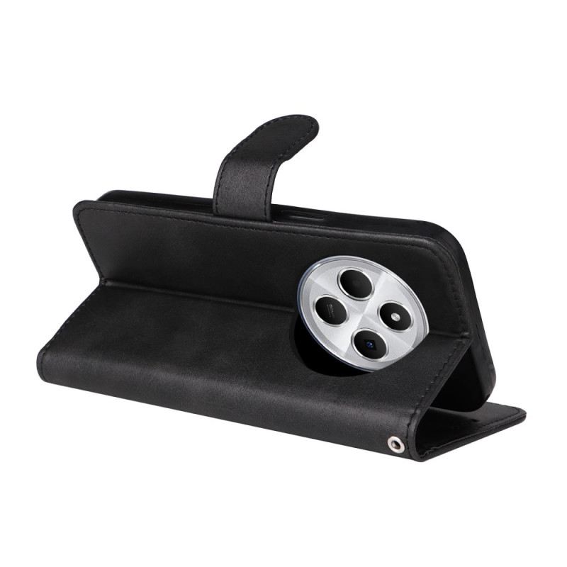 Bőrtok Poco C75 Bőrhatású Pánttal