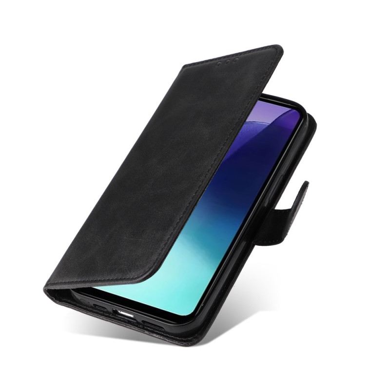 Bőrtok Poco C75 Bőrhatású Pánttal