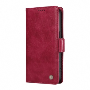 Bőrtok Poco C75 Dupla Csat Yikatu