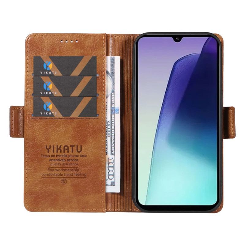 Bőrtok Poco C75 Dupla Csat Yikatu