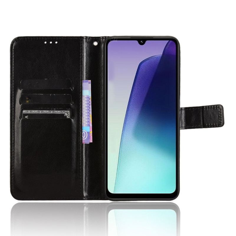 Bőrtok Poco C75 Feltűnő Műbőr Szíjjal