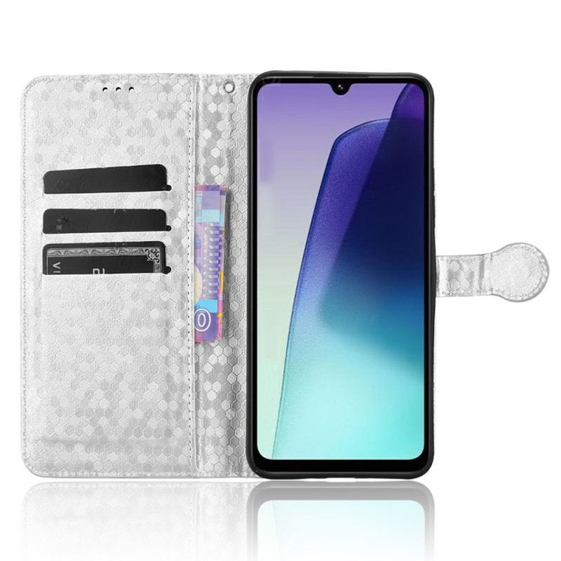 Bőrtok Poco C75 Fényes Pöttyök Szíj