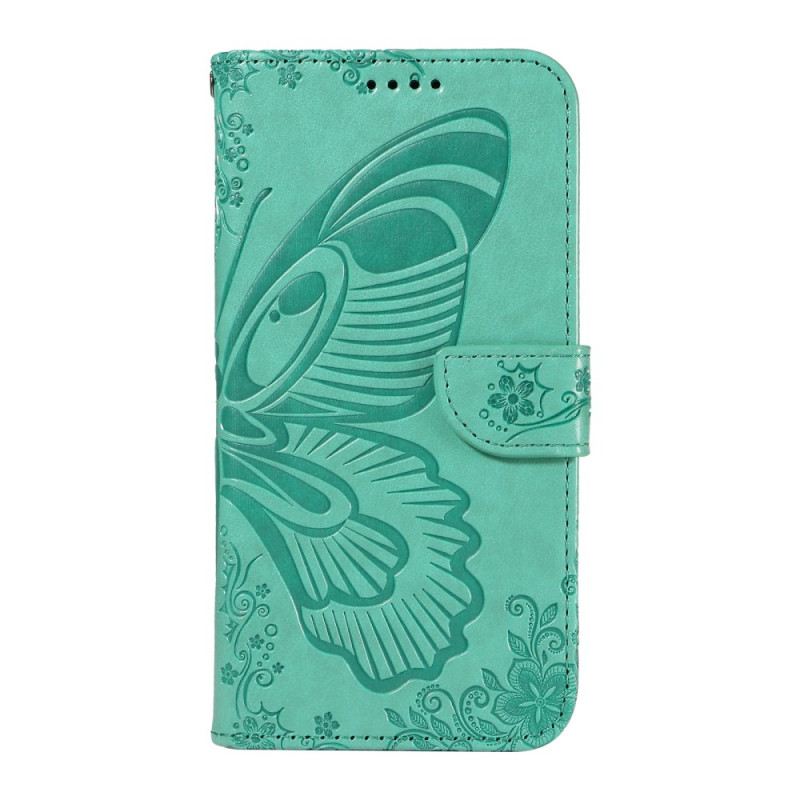 Bőrtok Poco C75 Grafikus Pillangó