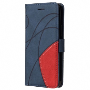 Bőrtok Poco C75 Kéttónusú Csíkok