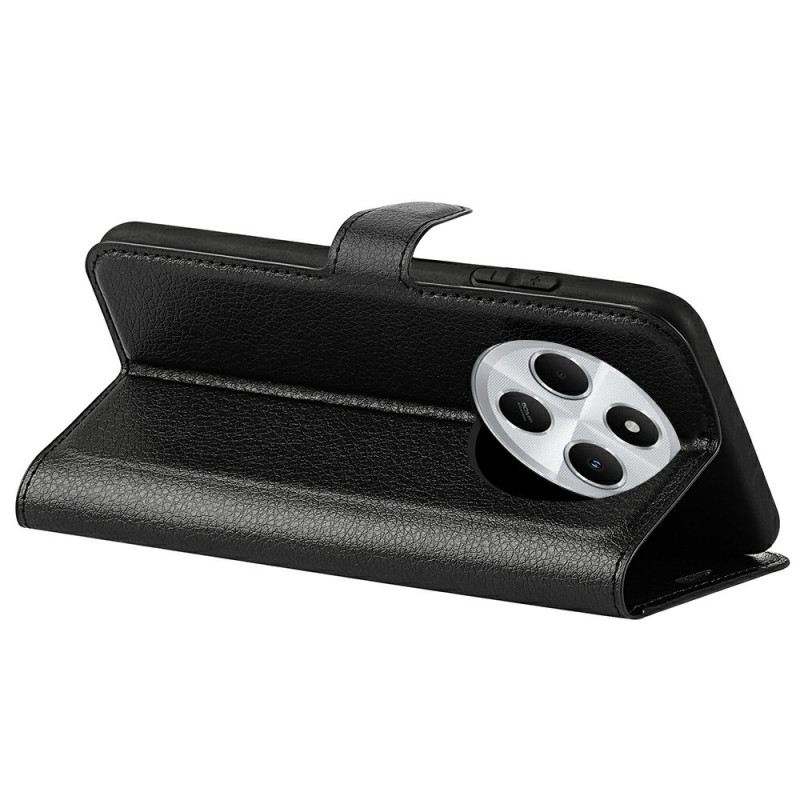 Bőrtok Poco C75 Licsi Műbőr