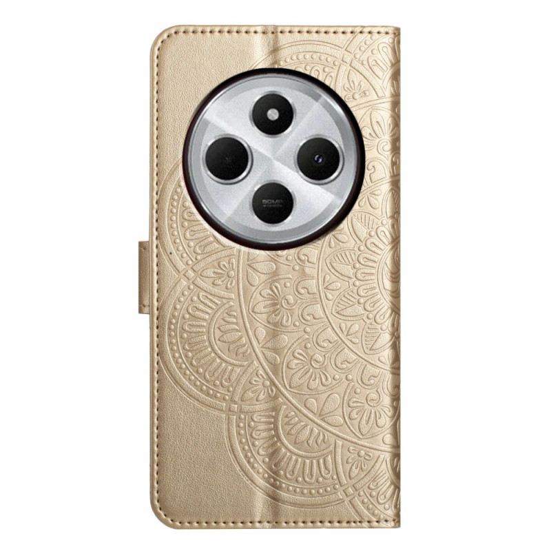 Bőrtok Poco C75 Mandalaminta Nyakpánttal