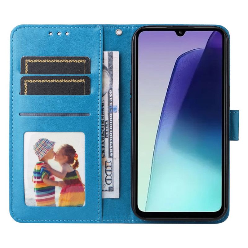 Bőrtok Poco C75 Napraforgómintás Pánttal