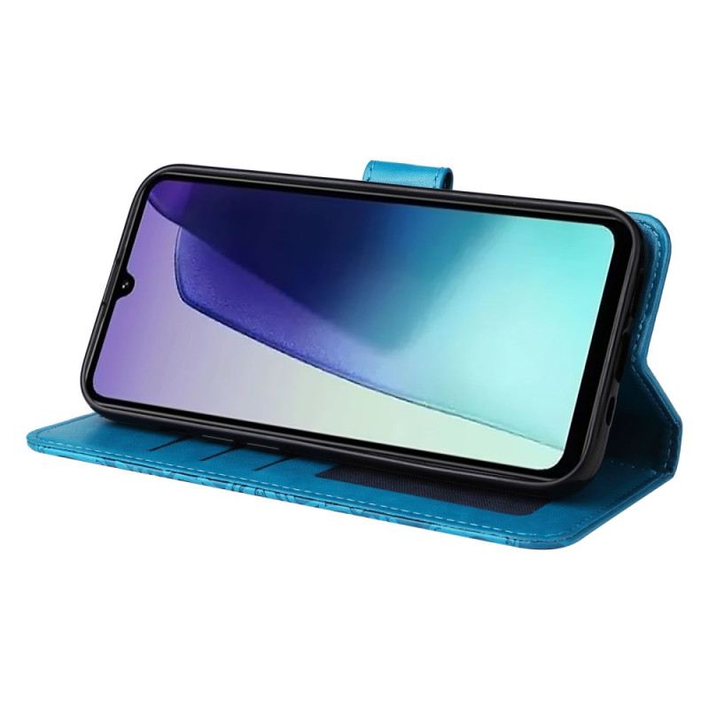 Bőrtok Poco C75 Napraforgómintás Pánttal