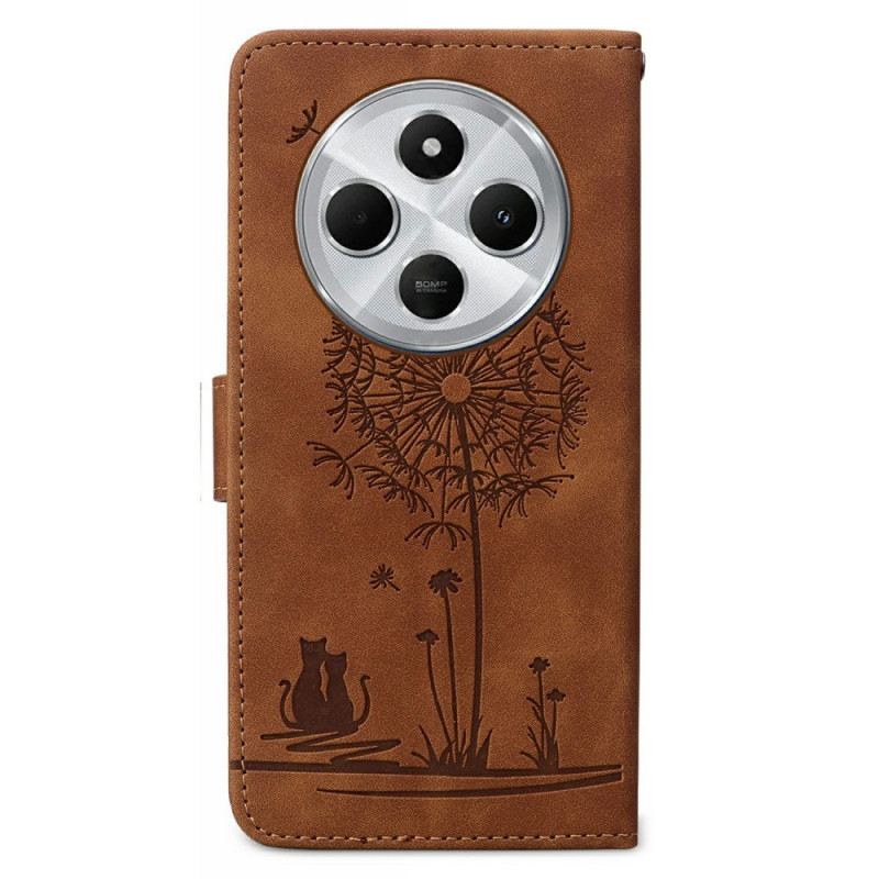 Bőrtok Poco C75 Pitypang Minta Pánttal