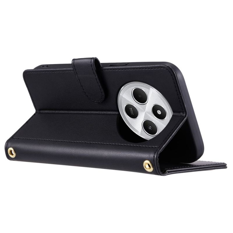 Bőrtok Poco C75 Steppelt