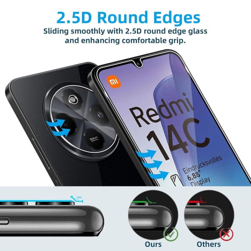 Dupla Edzett Üveg Kijelző- És Kameravédő Xiaomi Redmi 14c / Poco C75-höz