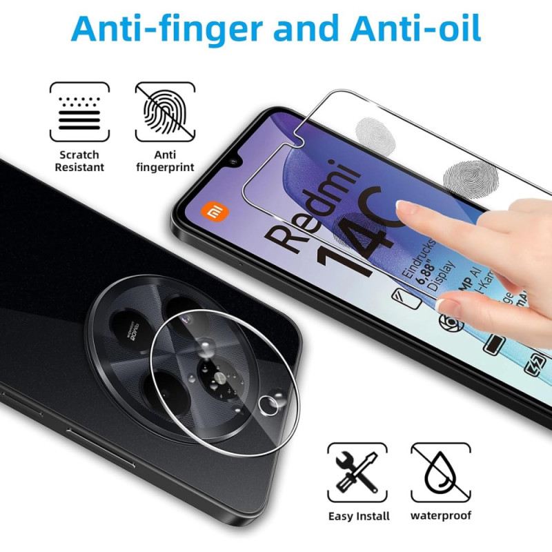 Dupla Edzett Üveg Kijelző- És Kameravédő Xiaomi Redmi 14c / Poco C75-höz