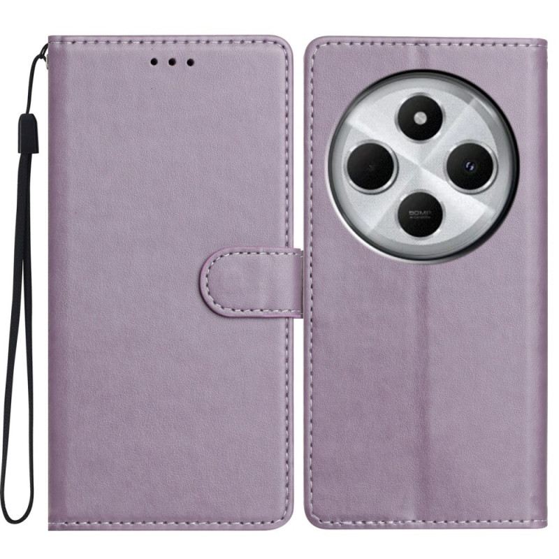 Fliptok Poco C75 Sima Bőr Hatású Pánttal