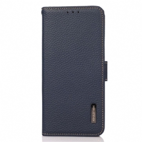 Kinyitható Tokok Poco C75 Licsi Bőr Rfid Blokkolással Khazneh