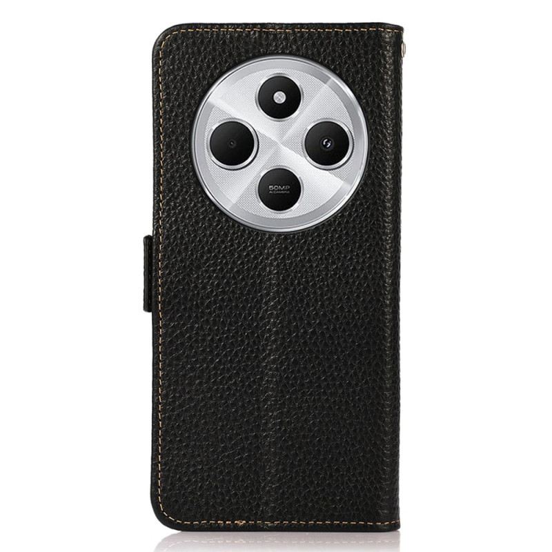 Kinyitható Tokok Poco C75 Licsi Bőr Rfid Blokkolással Khazneh