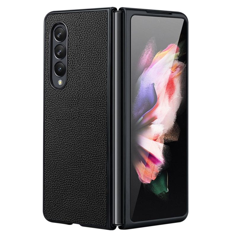 Telefontok Samsung Galaxy Z Fold 4 Litchi Valódi Bőr