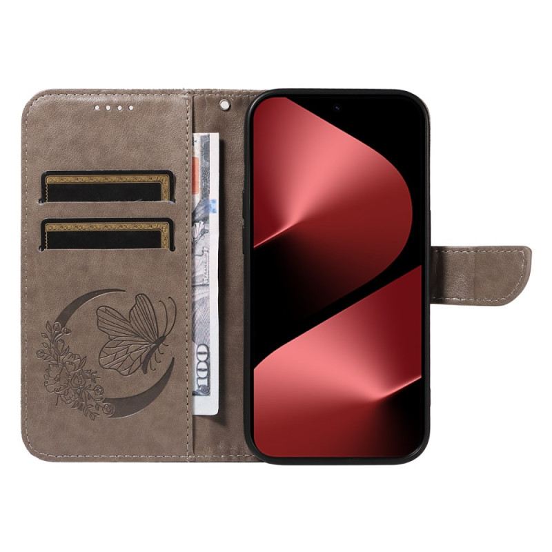 Bőrtok Huawei Pura 80 Pro Grafikus Pillangó