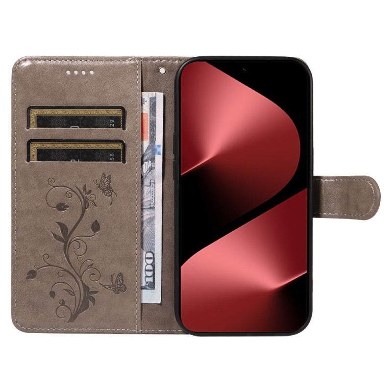 Bőrtok Huawei Pura 80 Pro Virágminta