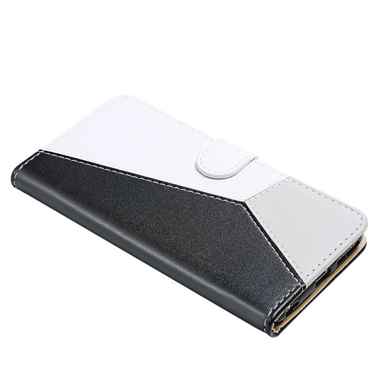 Fliptok / Bőrtok Samsung Galaxy S21 5G Háromszínű Bőr Hatás