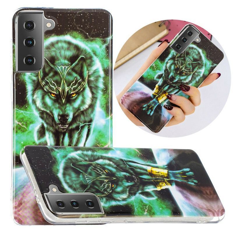 Tok Samsung Galaxy S21 5G Fluoreszkáló Wolf Sorozat