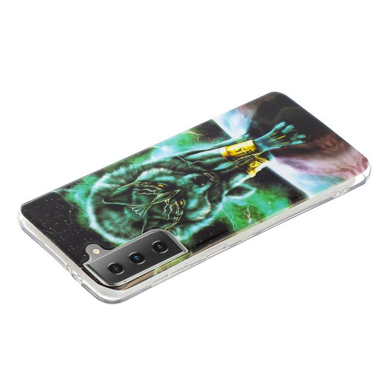Tok Samsung Galaxy S21 5G Fluoreszkáló Wolf Sorozat